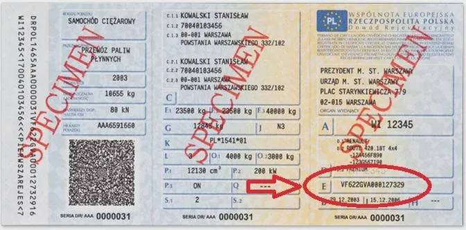 Gdzie szukać numeru nadwozia