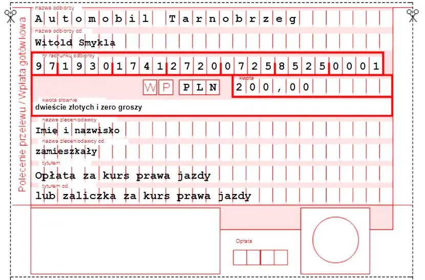 Koszt wydania prawa jazdy