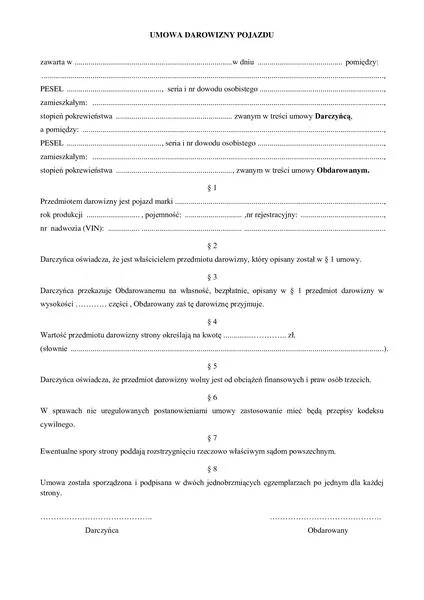 Podatek od darowizny