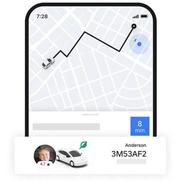 Taxi Uber w Île-de-France